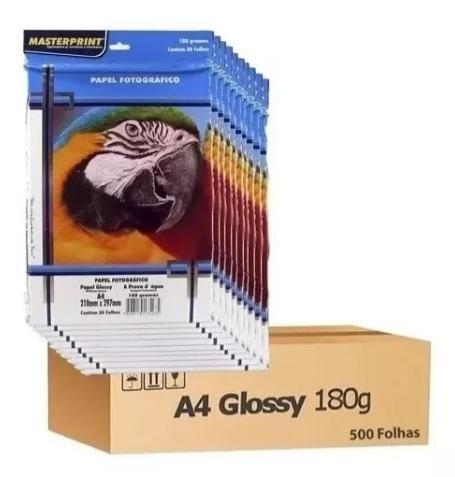 Imagem de Kit 500 Folhas Papel Fotográfico Foto A4 Glossy BrGold / Premium / Neutroho 180g