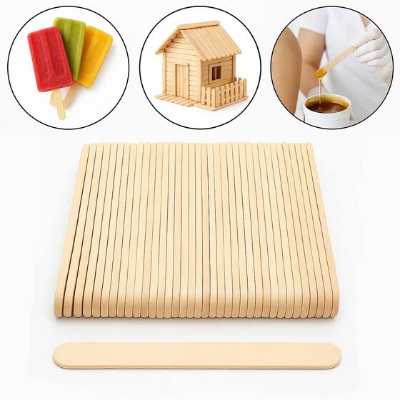 Kit 500 Palito De Picolé Madeira Multiuso Artesanato Multiuso Redondo