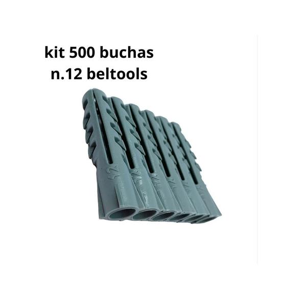 Imagem de Kit 500 Unidades Bucha Plastica n12 Beltools