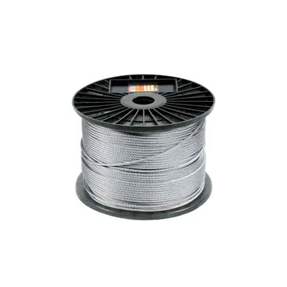 Imagem de Kit 50m Cabo de Aço Galvanizado 1/8 Af 6 X 7 - Vonder