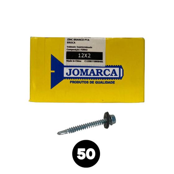 Kit 50x Parafuso Telha Auto Brocante Sextavado 12 X 2mm 1/2 Menor preço em Kit 50x Parafuso Telha Auto Brocante Sextavado 12 X 2mm 1/2