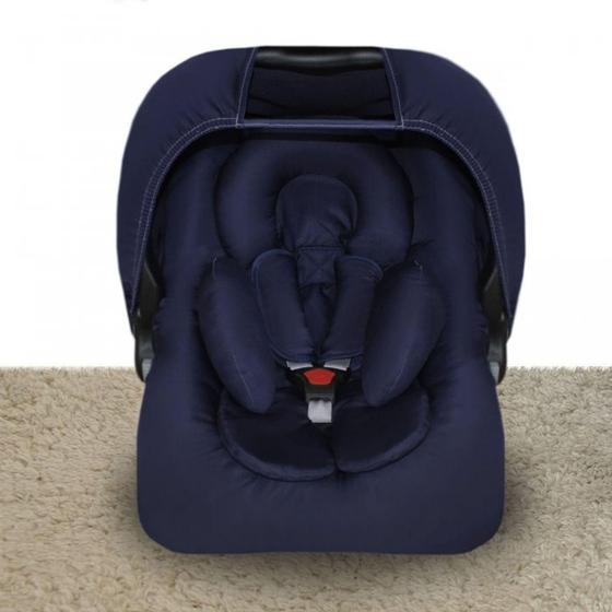 Kit 5peças bebê conforto Capa Protetor Cinto Capota Apoio de Corpo Microfibraul Marinho - Laura Baby Menor preço em Kit 5peças bebê conforto Capa Protetor Cinto Capota Apoio de Corpo Microfibraul Marinho - Laura Baby
