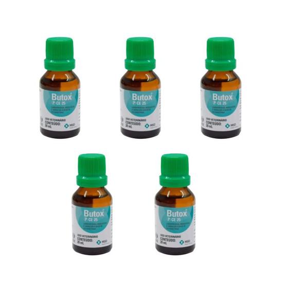 Imagem de Kit 5un Butox 20ml Carrapaticida, Mosquicida E Sarnicida