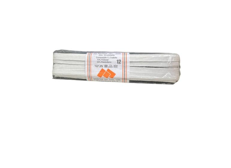 Imagem de Kit 5Un Elástico Chato N12- 0.6Mm Branco De 10 Metros