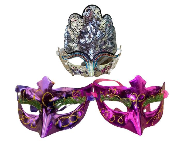 Imagem de Kit 5Un Mascaras Carnaval Veneza Luxo Baile Formatura