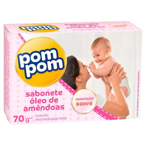 Imagem de Kit 5und Sabonete Glicerinado Em Barra De 70g Pompom Oleo de Amendoa