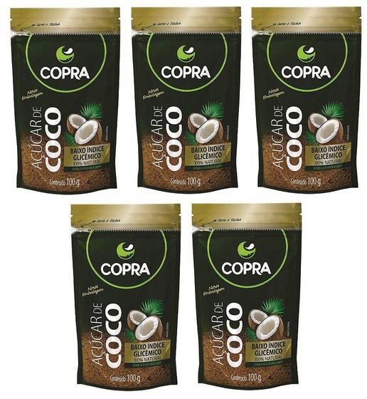 Imagem de Kit 5uni Açúcar de Coco 100gr - Copra