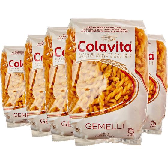 Imagem de Kit 5X Macarrão Gemelli Colavita Grano Duro 500G