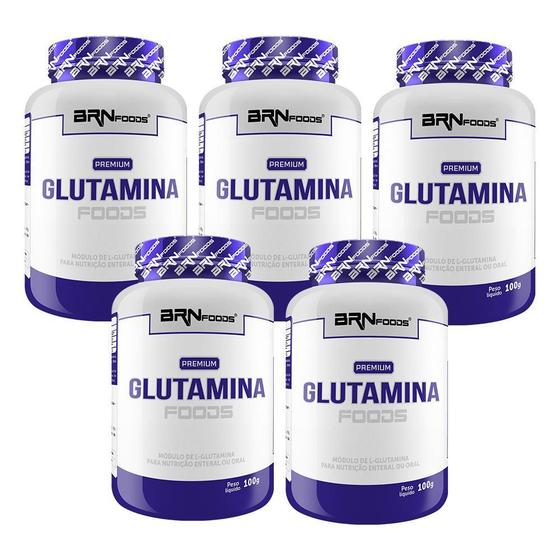 Imagem de Kit 5X Premium Glutamina 100G - Brn Foods