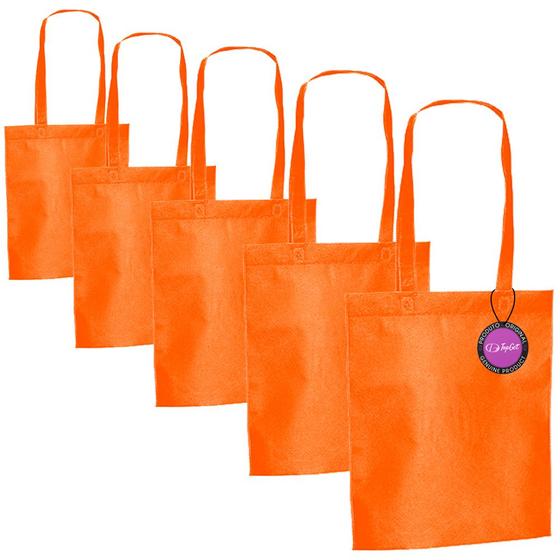 Imagem de Kit 5x Sacola Ecobag em TNT Premium Termo Selado 27x35cm Bear TopGet