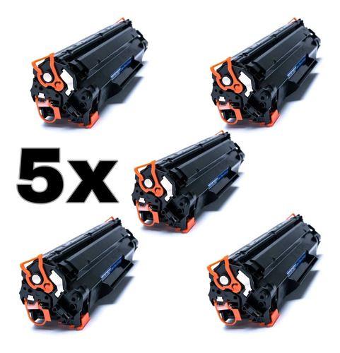 Imagem de Kit 5x Toner Compatível P/ Ce285a Cb435a Cb436a P1005 M1120 P1102 P1505