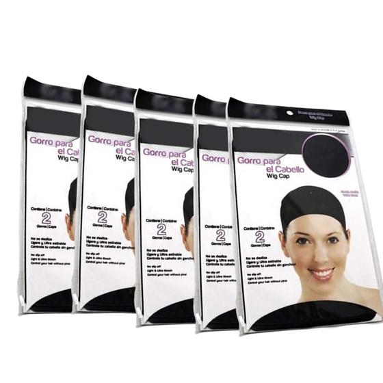 Imagem de Kit 5x Touca Para Perucas Full Lace Front Wig Cap Com - 2 Unidades - Original