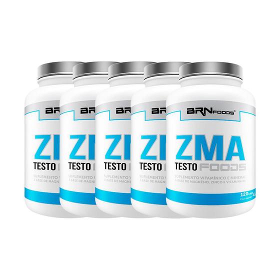 Imagem de KIT 5x ZMA Testo Foods 120 Cáps - BRN Foods