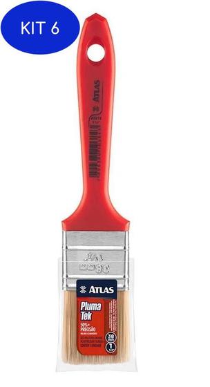Kit 6 12 Pinceis Trincha Para Pintura Pluma Tek 315 Atlas 1 - Trincha ...