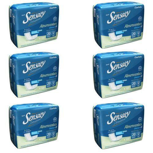 KIT 6 ABSORVENTE SENSATY C/20 un Menor preço em KIT 6 ABSORVENTE SENSATY C/20 un