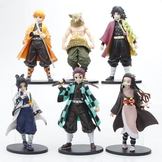 Imagem de Kit 6 Action Figures Kimetsu No Yaiba 15cm