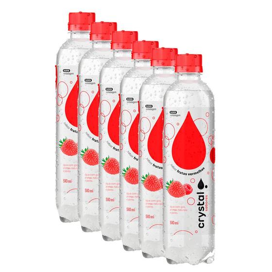 Kit 6 Água Saborizada Crystal Sparkling Sabor Frutas Vermelhas 510ml Menor preço em Kit 6 Água Saborizada Crystal Sparkling Sabor Frutas Vermelhas 510ml