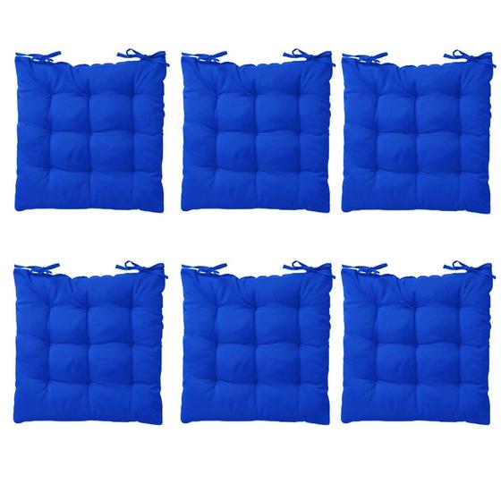 Imagem de Kit 6 Almofada Assento Cadeira Futton Futon 40x40cm Varias Cores