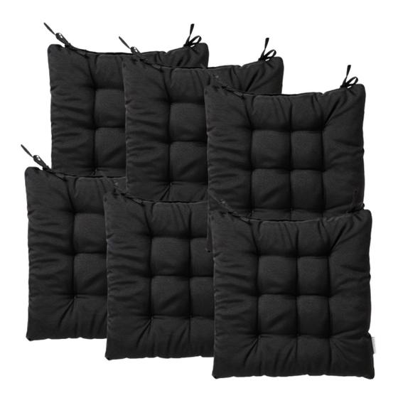 Kit 6 Almofadas Futon Confortável P/ Cadeiras Assento Decorativo 40x40 Menor preço em Kit 6 Almofadas Futon Confortável P/ Cadeiras Assento Decorativo 40x40