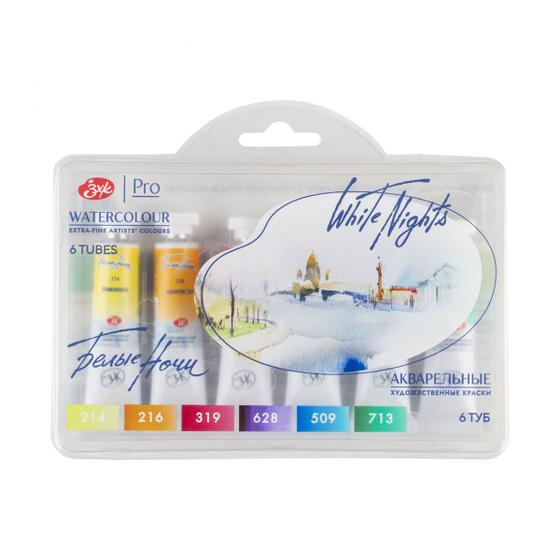 Imagem de Kit 6 Aquarelas White Night Tubo Coloring 2102