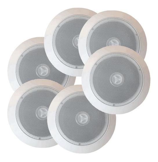 Imagem de Kit 6 Arandelas Coaxial Com Tweeter Orion Suportes Gesso