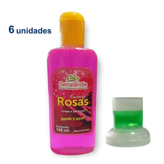 Imagem de Kit 6 Aromatizador Limpeza Concentrado Desinfetante Essência Ambiente 140ml da Senalândia - Envio Já