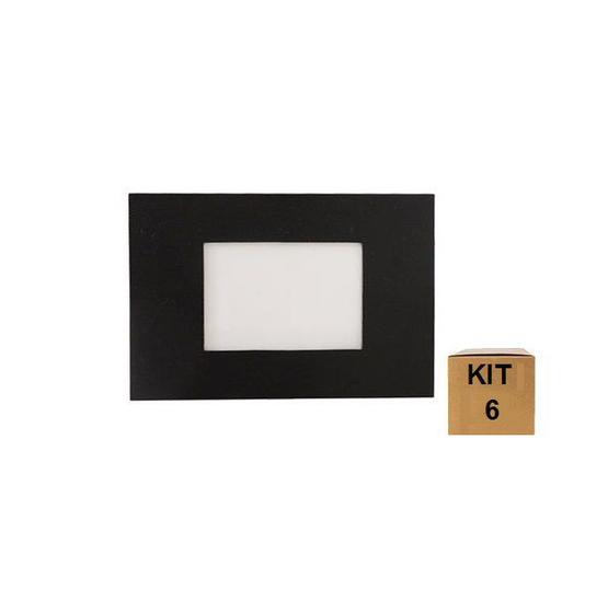 Kit 6 Balizador de Embutir Escada Parede 4x2 Alumínio Preto RL Menor preço em Kit 6 Balizador de Embutir Escada Parede 4x2 Alumínio Preto RL