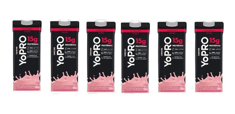 Imagem de Kit 6 Bebidas Yo Pro Whey 15 Gramas Protein Morango 250ml