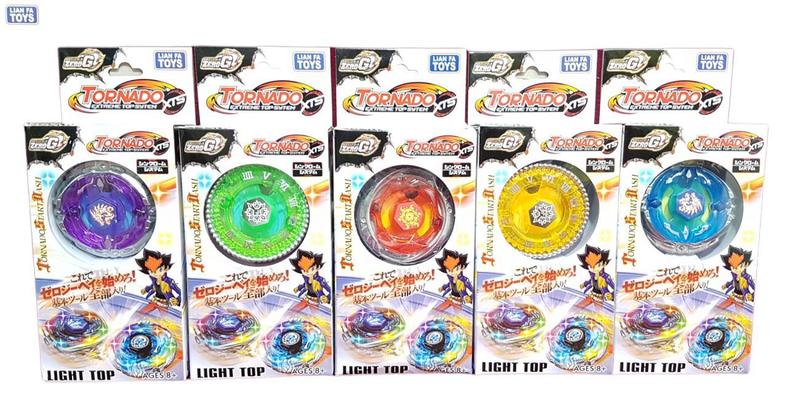 Imagem de Kit 6 Beyblade Metal C/Luz Led Speed Light + 6 Lançadores 