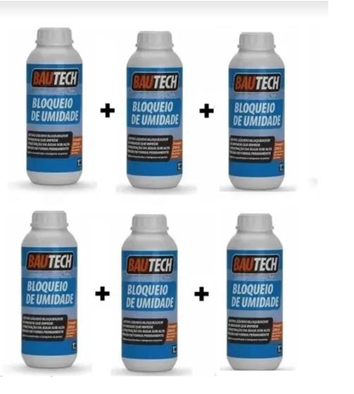 Kit 6 bloqueio de umidade bautech 900ml - Impermeabilizante - Magazine ...