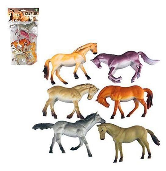 Imagem de kit-6-bonecos-cavalos-selvagens-borracha-ressortidoar-toys-akt3126