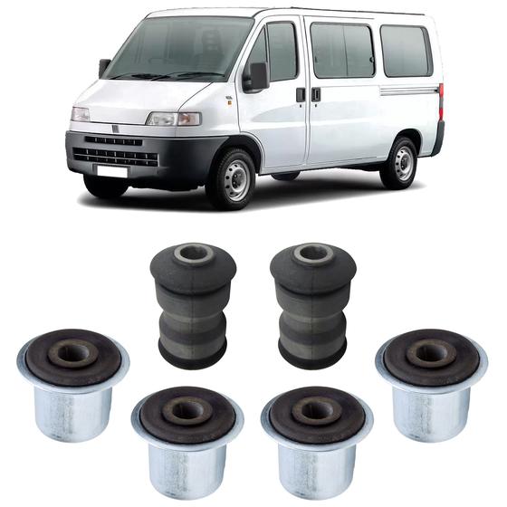 Imagem de Kit 6 Borracha Mola Traseira Suspensão Ducato 2003 2004 2005