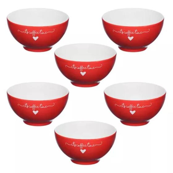 Imagem de Kit 6 Bowl Lamour 440Ml Veermelho Etilux Pcln173Vm