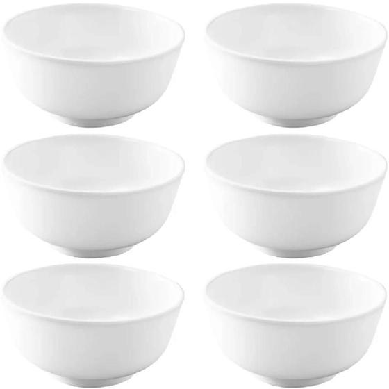 Kit 6 Bowls Melamina Branco Cumbuca 150ml Haus Tigela Fruta Cereais Serenata Hotel - Haus Concept Imagem de Kit 6 Bowls Melamina Branco Cumbuca 150ml Haus Tigela Fruta Cereais Serenata Hotel