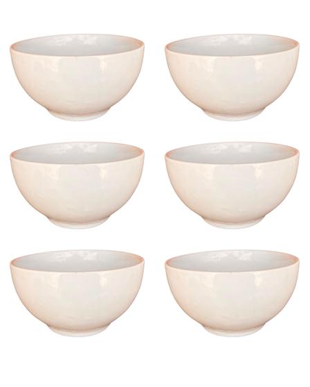 Imagem de Kit 6 bows de porcelana branca 500 ML ideal para sopas e caldos