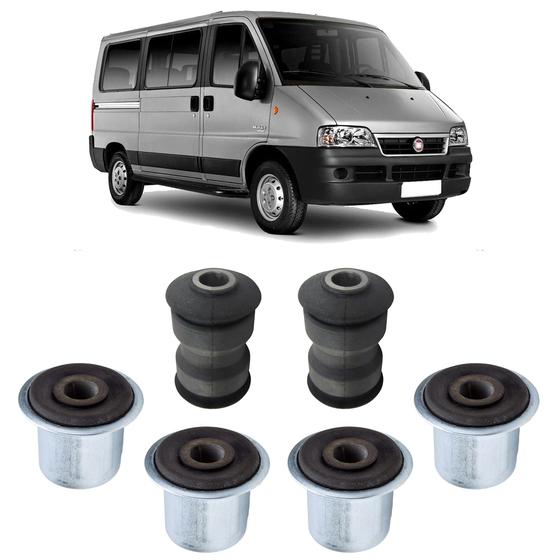 Imagem de Kit 6 Bucha Suspensão Mola Traseira Ducato 2012 2013 2014