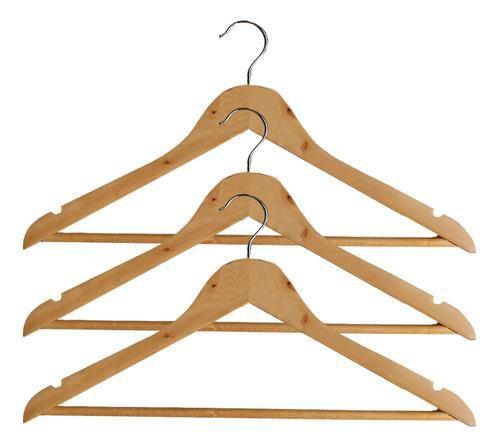 Imagem de Kit 6 Cabide De Madeira Com Gancho Organizador P/ Roupas