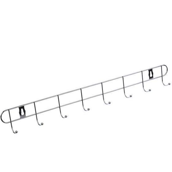 Kit 6 Cabideiro De Fixar Porta 8 Ganchos Metal 43 Cm Banheiro Quarto Closet Guarda Roupas Acessórios Menor preço em Kit 6 Cabideiro De Fixar Porta 8 Ganchos Metal 43 Cm Banheiro Quarto Closet Guarda Roupas Acessórios