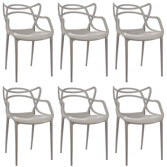 Imagem de Kit 6 Cadeiras Allegra Para Mesa De Jantar Cozinha Jardim