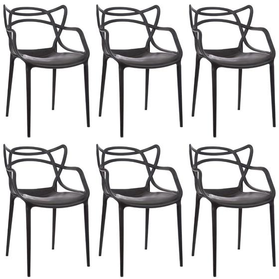 Imagem de Kit 6 Cadeiras Allegra Para Mesa De Jantar Cozinha Jardim