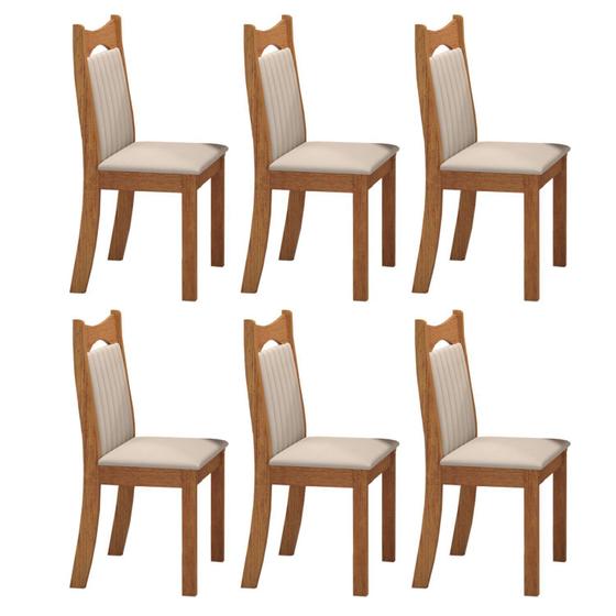 Imagem de Kit 6 Cadeiras de Jantar Estofadas Veludo Dalas Yescasa