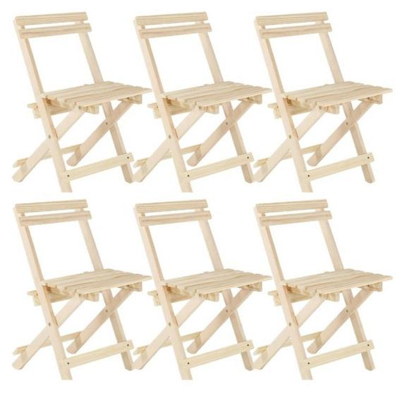 Imagem de Kit 6 Cadeiras Dobráveis em Madeira Maciça Espresso Móveis