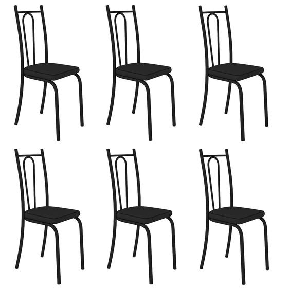 Imagem de Kit 6 Cadeiras Tubulares Cozinha Sala de Jantar Varanda