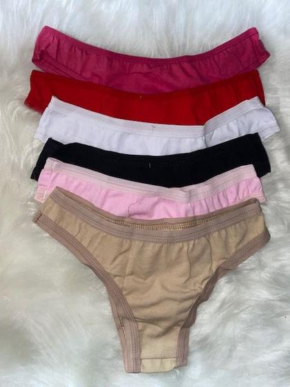 Kit 6 Calcinhas Adulto 100% Algodão Basicas - Wn - Vestuário Esportivo ...