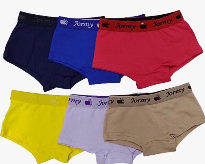 Kit 6 Calcinhas Box Boxer Shortinho Juvenil Meninas Moça Ref.29 Menor preço em Kit 6 Calcinhas Box Boxer Shortinho Juvenil Meninas Moça Ref.29
