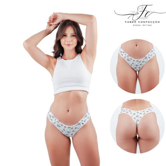 Imagem de Kit 6 Calcinhas Fio Dental De Microfibra Premium Conforto