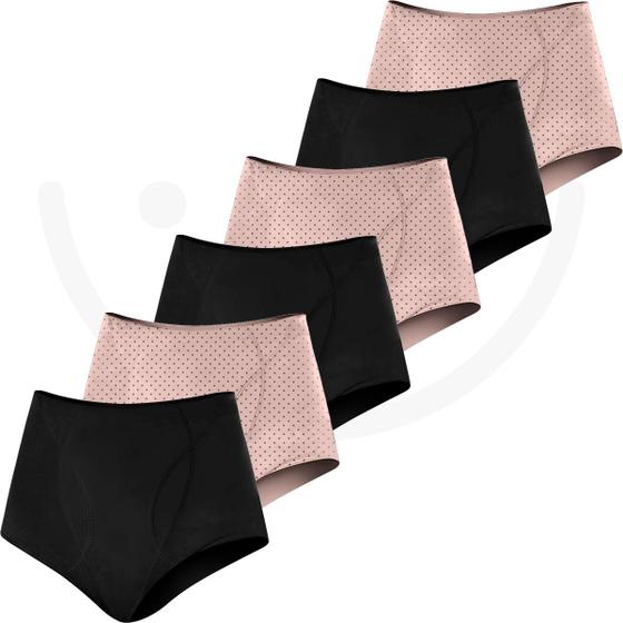 Imagem de Kit 6 Calcinhas Pós-Parto Confortável Algodão Love Secret