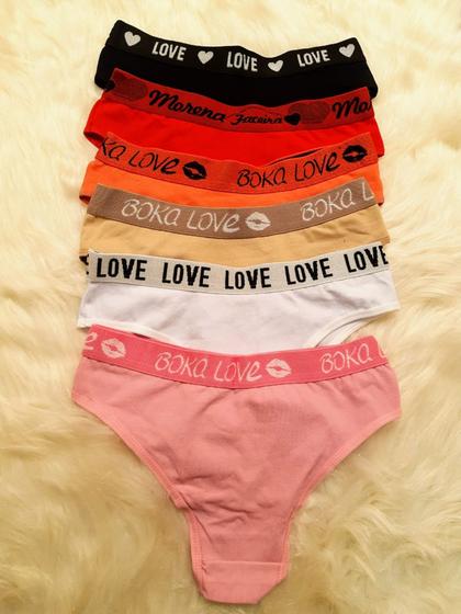 Imagem de Kit 6 Calcinhas Tanga Com Cós Algodão