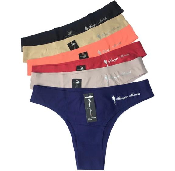 Kit 6 Calcinhas Tanga Sem Costura Corte A Laser Não Marca Hangar Moriah e Amorarma