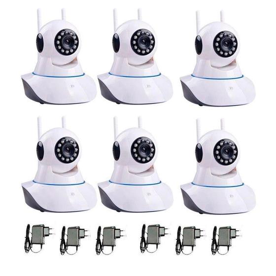 Imagem de Kit 6 Câmera Ip Sem Fio Hd 1080p Robo Wireless 2 Antenas